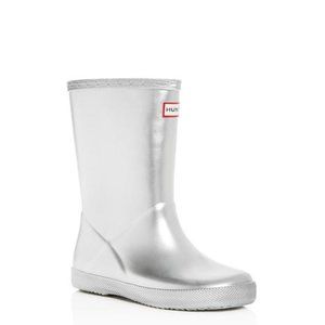 Hunter | First Classic Silver Metallic Rain Boots